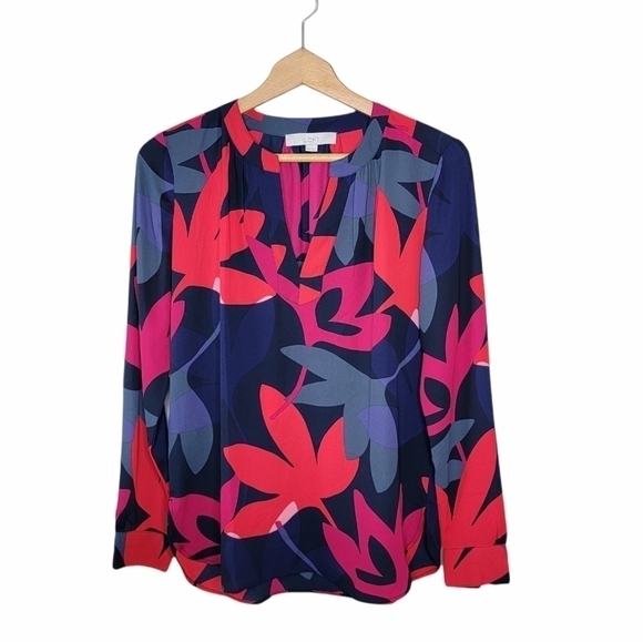 LOFT | Abstract Floral Print Blouse - Picture 1 of 5